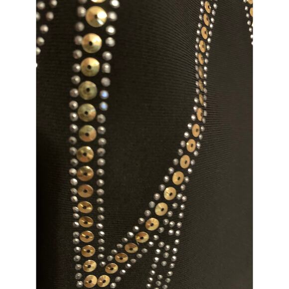 Bisou Bisou Michele Bohbot Size 8 Black Sequenced Sleeveless Dress - Picture 5 of 7